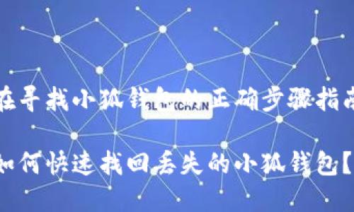 在寻找小狐钱包的正确步骤指南

如何快速找回丢失的小狐钱包？